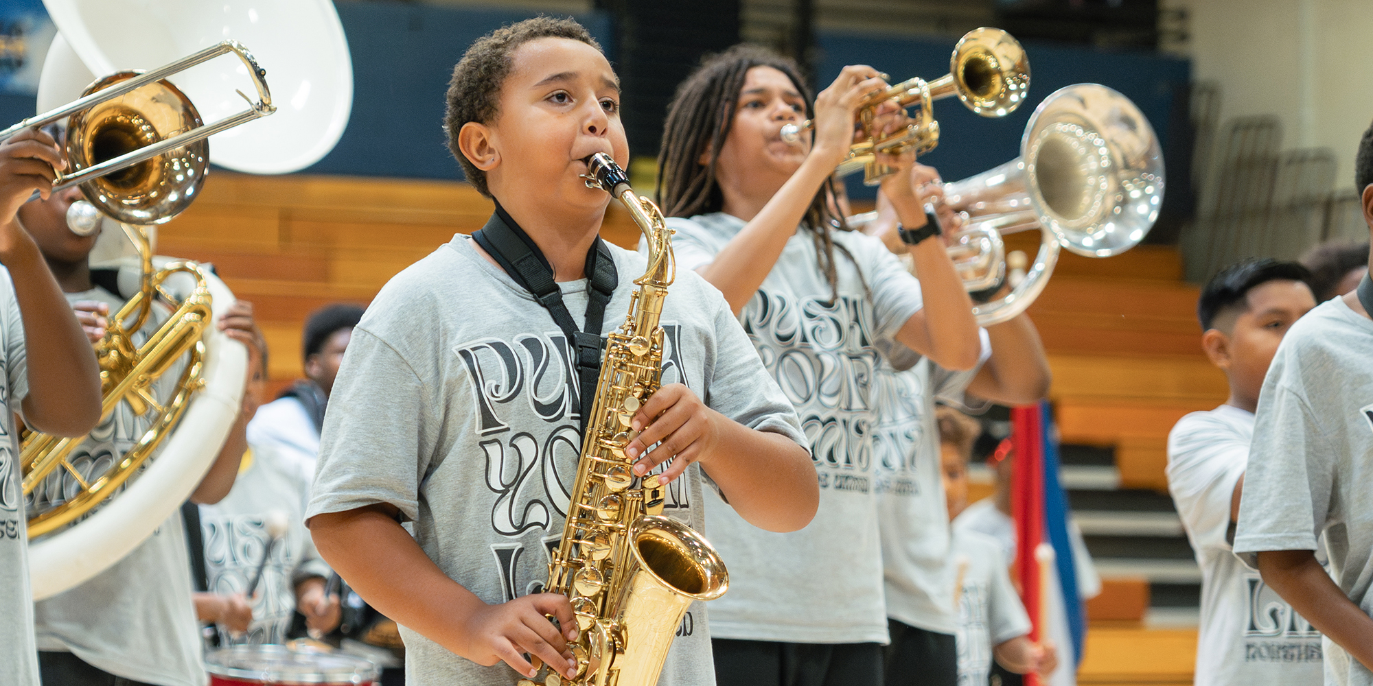 Northside Youth playing instruments